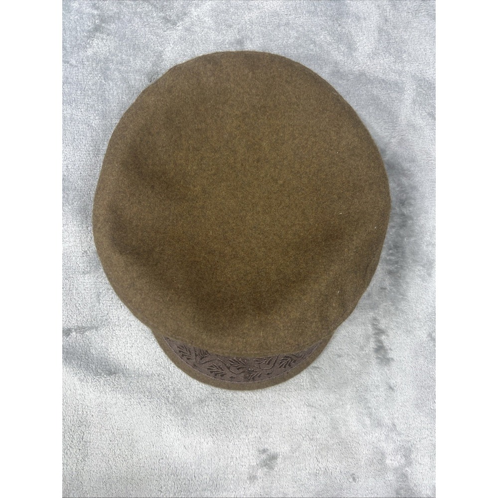 VTG Aegean Greek Fisherman's Cap Green Size 7 3/8 Wool Made In Greece Authentic - Picture 9 of 14